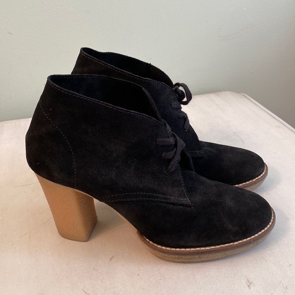 J. Crew black suede heels/ platform booties - Picture 1 of 16